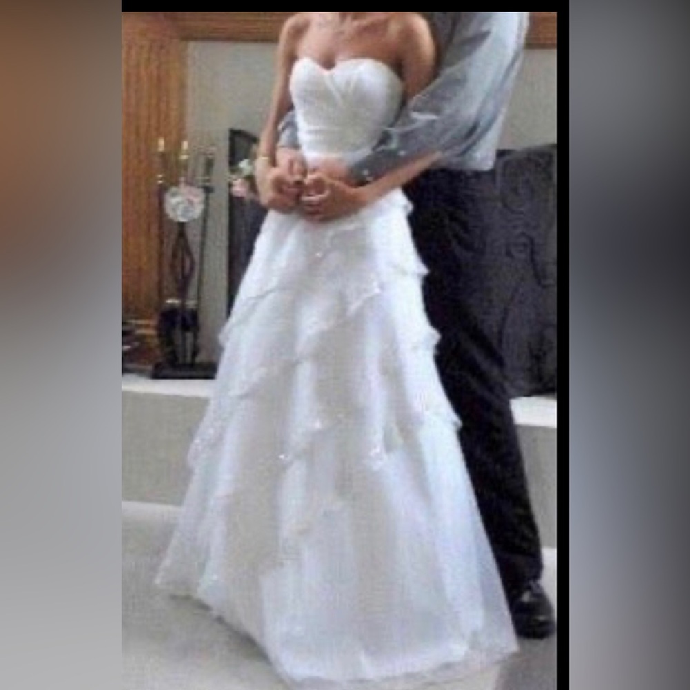 Flirt Maggie Sottero White Beaded Prom Dress or wedding dress
